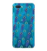 PrintiFy Oppo AX7  ile Uyumlu 1mm Slim Fit Nazar Boncuğu 4 Baskılı Şeffaf  Kılıf