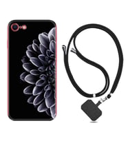 Apple iPhone 5 6 7 8 Plus Se XR Kılıf Boyun Askılı Silikon Çiçekler 1639