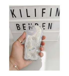 İphone 13 / Kelebekli Taşlı Kılıf Modeli
