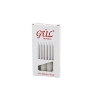 4PCS - İNCE ÇAP=1.6CM - UZUNLUK=12CM BEYAZ KLASİK MARKET MUM (5047)