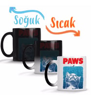 Paws Jaws Horror Korku Film Movie Spielberg Crossover Sihirli Kupa Bardak Porselen