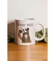 "monday Mood" Baskılı Kişiye Özel Hediyelik Kupa Bardak (Çok Renkli)