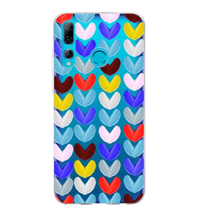 PrintiFy Huawei P Smart Plus 2019 ile Uyumlu 1mm Slim Fit Water Color 1 Baskılı Şeffaf  Kılıf