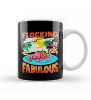 Cute Flocking Fabulous Flamingo Confidence Pun Kupa Bardak Porselen