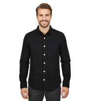 Erkek Spor Silim Fit Kanvas Tek Cepli Gömlek BGL-ST04955 (Siyah)