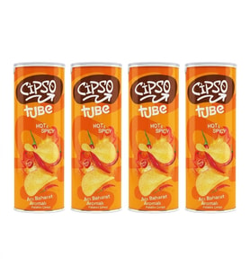 Cipso Tube Acı Baharat Aromalı Cips 90 gr x 4 Adet