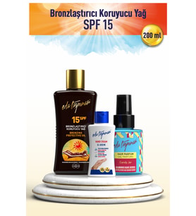 Eda Taşpınar Bronzlaştırıcı Koruyucu Yağ SPF 15 - 200 ml