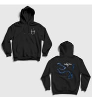 Presmono Unisex Siyah A Frail Becoming Daylight Dies Sırt Baskılı Kapüşonlu Sweatshirt 536042tt