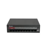 HILOOK NS-0110MP-60, 8 Port, Megabit, PoE 60W, 2 Port Megabit Uplink, Yönetilemez, Masaüstü Switch