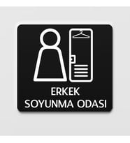 Erkek Soyunma Odası Tabelası Ofis Yönlendirme Kapı İsimlik Soyunma Alanı Tabela