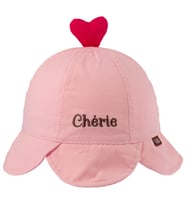 Kız çocuk Cherie Baskılı Şapka (1-3 yaş) (Pembe)