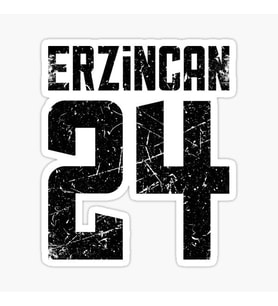 24 ERZİNCAN Sticker Yapıştırma Oto Etiket 17cm