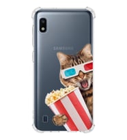 PrintiFy Samsung Galaxy A10 Uyumlu Kedi 1 Baskılı Şeffaf Köşe Korumalı Antişok Kılıf
