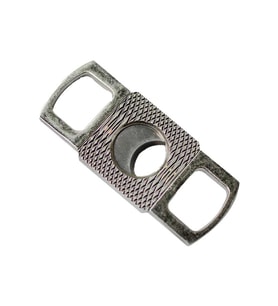 Fırçalı Gunmetal Metal İşlemeli Puro Makası Kesici - TR7141