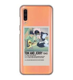 Samsung Galaxy A30S/A50/A50S Uyumlu Tom ve Jerry Desenli Şeffaf Telefon Kılıfı