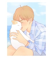 Jimin Ve Kitty Tablo Ahşap Poster Dekoratif Kod3794