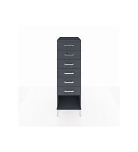 Kronos Dolap 6 Çekmeceli 44x59x134 Antrasit-Antrasit