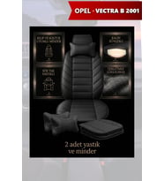 opel vectra b 2001 Koltuk ve Kılıf uyumlu Siyah Yastık Minder Lüks 2 Minder 2 Yastık