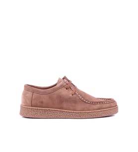 Shoetyle - Hakiki Süet Deri Taba Rengi Günlük Erkek Ayakkabı - 666-1414