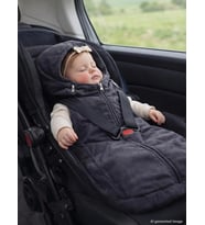 Ubeybi 4 Mevsim Bebek Arabası ve Ana Kucağı %100 Pamuklu Tulum (Footmuff) 0-12 Ay - Gri