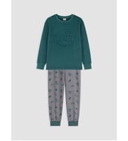 LCW Kids Yeşil Kadife Erkek Çocuk Pijama Takım