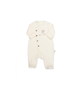 Bistyle Tulum Kadife I Love Mummy 15123 Ekru