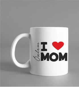 I Love Mom Anne Kupası Kişiye Özel