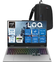 Lenovo Loq 15AHP10 Amd Ryzen 7 250 32GB Ddr5 8tb SSD Freedos RTX5060 8gb 100W 15.6" Fhd (1920X1080) IPS 300NITS 144Hz Gaming Laptop 83JG006ETRF21 + Zetta Çanta