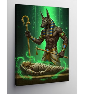 Kanvas Tablo Antik Mısır Tanrısı Anubis