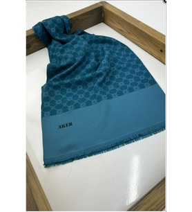 Aker Monogram Soft Pamuk Şal 1090100-923 (Turkuaz)