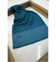 Aker Monogram Soft Pamuk Şal 1090100-923 (Turkuaz)