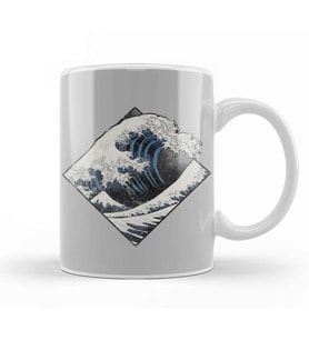 Wave Cube Kupa Bardak Porselen