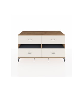 Kronos Konsol 2 Raflı 4 Çekmeceli  176x59x99 Çam-Antrasit/Aytaşı