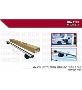 Araç üstü ara barı bagaj taşıyıcı-gri(üstten sıkıştırmalı ) alüminyum 115 cm uzunluk