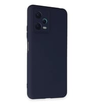 Newface Xiaomi Redmi Note 12 5G Kılıf Nano içi Kadife Silikon - Lacivert