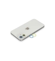 Apple iPhone 12 Mini Renkli Kamera Lens Koruma Cam - Sarı-Mavi