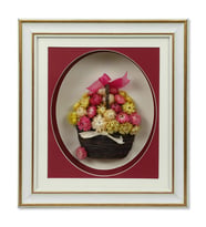 e38 EL İŞÇİLİĞİ KURU ÇİÇEK PANO 39 X 35 cm - 5191