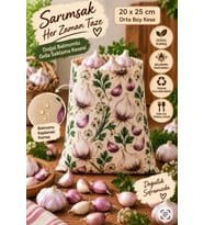 Doğal Balmumlu Sarımsak Saklama Kesesi – 20 x 25 cm