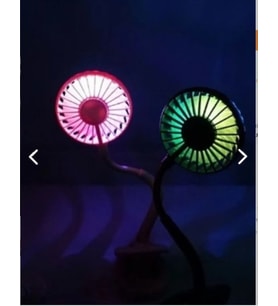 Portatif Işıklı Mini Klipsli Fan