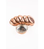 DMT COPPER GAZİANTEP DÖVME BAKIR ÇEREZLİK SETİ KAHVALTILIK KURUYEMİŞ REÇEL 6 'LI SET(10cm X 3cm)