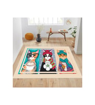 Rovigo Home Dijital Baskı Yıkanabilir Kaymaz Taban Salon Halısı RVG1904-SM103 (Bej)