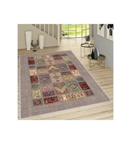 Rovigo Home Dijital Baskı Yıkanabilir Kaymaz Taban Salon Halısı RVG1478 100x200 cm (Kahverengi)