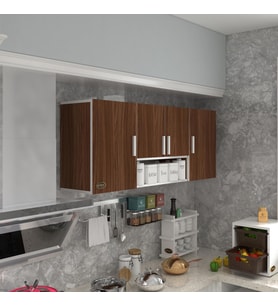 Kenzlife hazır mutfak floro32 cvz 060*150*32 mutfak banyo dolabı kapaklı raflı (Karışık)