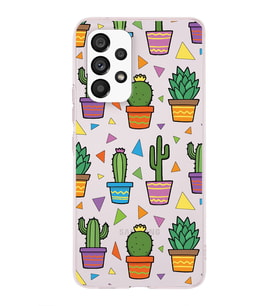 PrintiFy Samsung Galaxy A23 ile Uyumlu 1mm Slim Fit Water Color 4 Baskılı Şeffaf  Kılıf