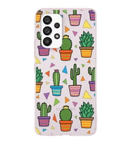 PrintiFy Samsung Galaxy A23 ile Uyumlu 1mm Slim Fit Water Color 4 Baskılı Şeffaf  Kılıf