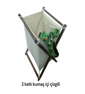 Katlanabilir Ahşap Dekoratif Çamaşır Sepeti, Şık ve Pratik Kullanım