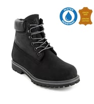 Hush Puppies Empresa 725039 Gerçek Deri, Anatomik, WaterResist Kadın Bot Siyah