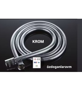 Banyo Duş Hortumu Esnek Kopmayan Banyo Krom Paslanmaz Hortumu 150Cm