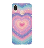 Huawei P20 Lite Uyumlu Baskılı Yumuşak Silikon Şeffaf Telefon Kılıfı