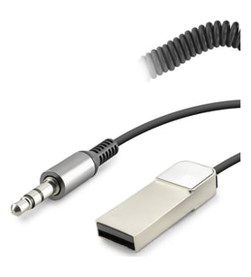Aux Bluetooth Ses Alıcı Adaptör Dahili Kablolu Handsfree 3.5Mm - Siyah HD9005